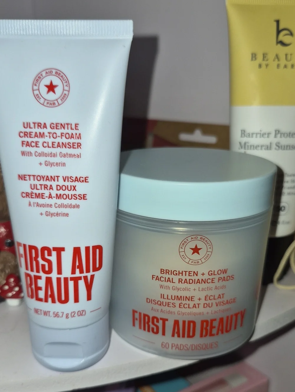 First Aid Beauty White and Light Blue Skincare Duo Unopened Nwob